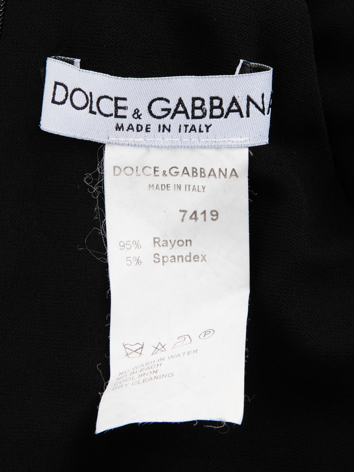 Dolce & Gabbana Women's Black Buckle Halter Neck Dress For Sale 2