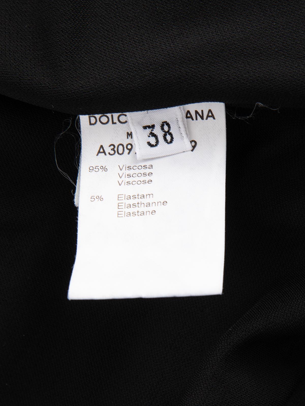 Dolce & Gabbana Women's Black Buckle Halter Neck Dress For Sale 3