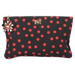 Dolce & Gabbana Women's Black Polka Dot Clutch