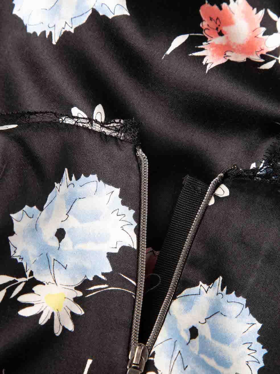 Dolce & Gabbana Women's D&G Black Silk Floral Pattern Slip Dress For Sale 2