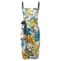 Dolce & Gabbana Women's D&G Floral Print Corseted Bow Accent Mini Dress