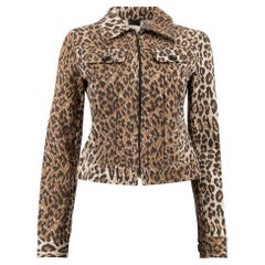 Dolce & Gabbana Women's D&G Leopard Print Denim Jacket