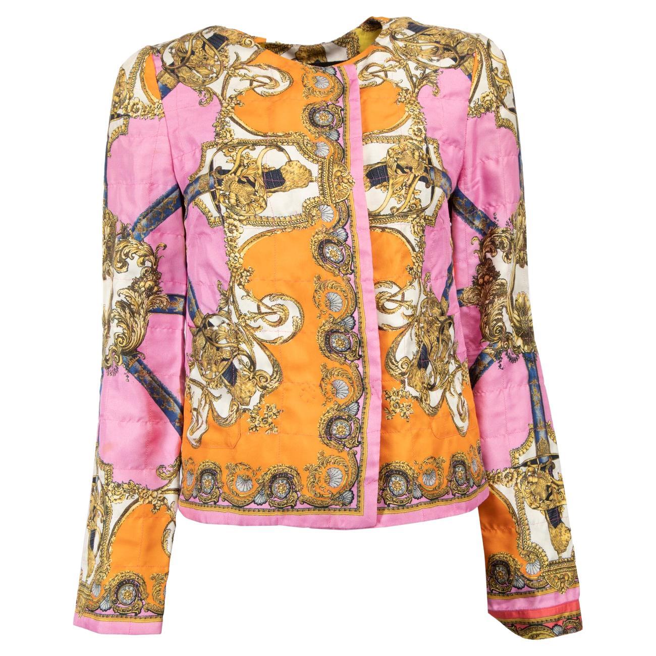 Dolce & Gabbana Damen Mehrfarbige leichte Jacke mit Taschen im Angebot