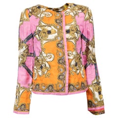 Dolce & Gabbana Damen Mehrfarbige leichte Jacke mit Taschen