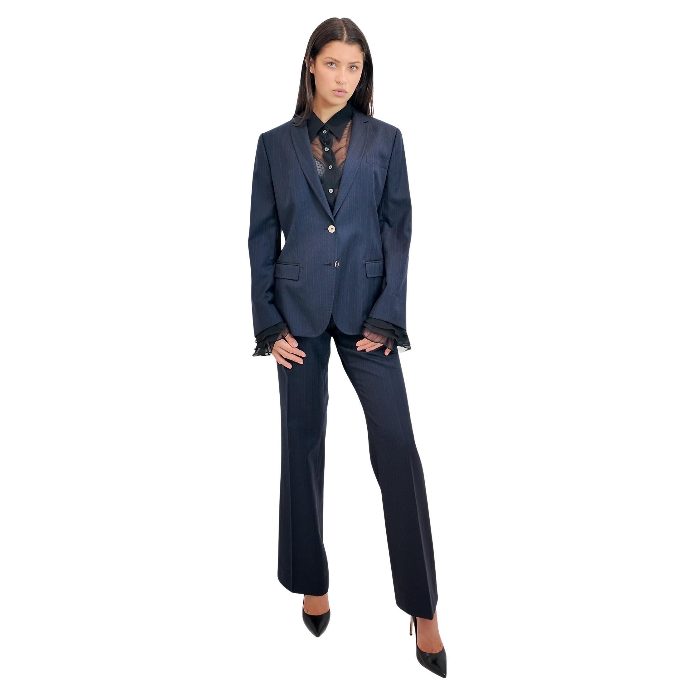 Dolce & Gabbana - Abito da donna con gessato rosso e blu