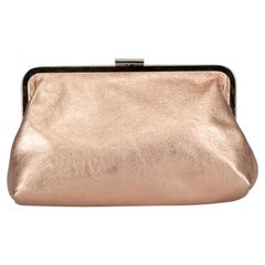 Pochette da donna Dolce & Gabbana in pelle metallizzata rosa