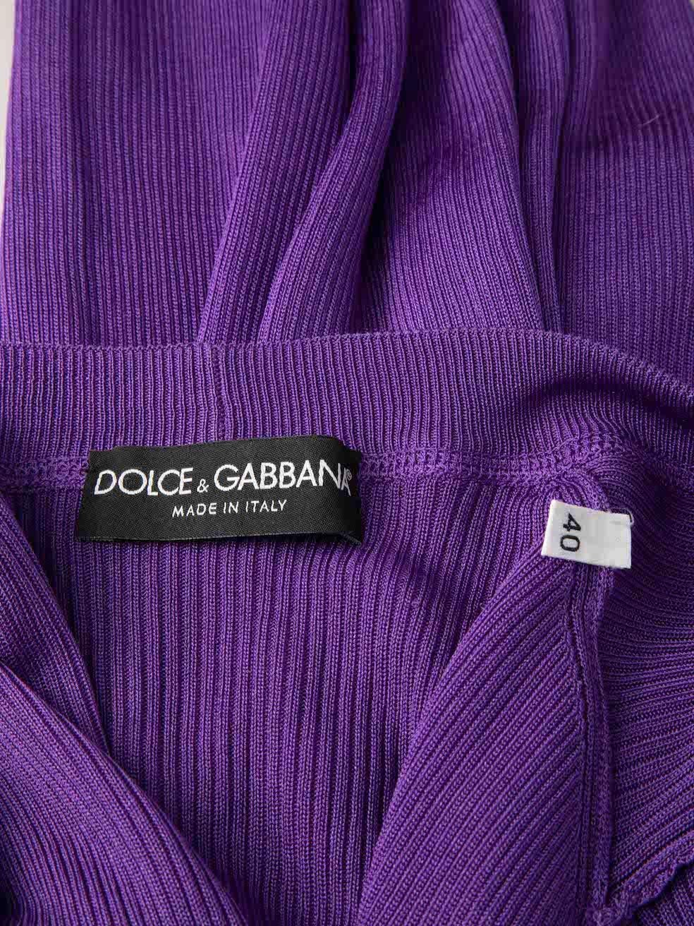 Dolce & Gabbana Women's Purple Knitted Cardigan 1