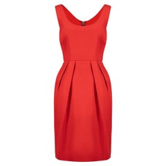 Dolce & Gabbana Women's Vintage Red Scoop Neck Sleeveless Dress