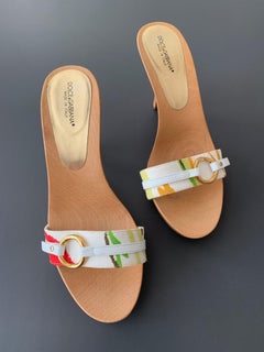 Dolce & Gabbana Wooden Slides Size 38.