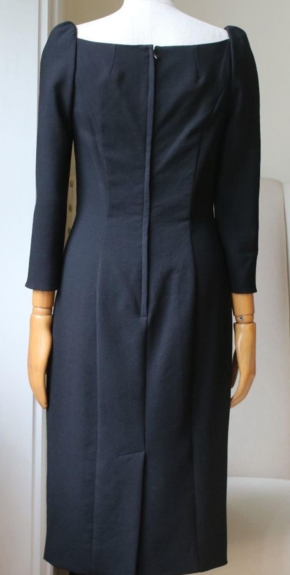 Women's Dolce & Gabbana Wool-Blend Crepe Midi Dress