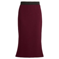 Dolce & Gabbana Wool-Crepe Midi Skirt