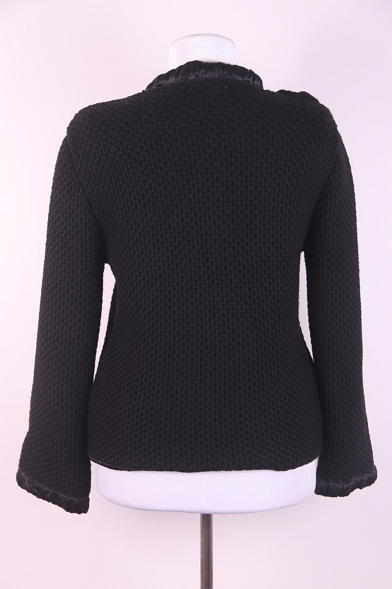 Black Dolce & Gabbana wool jacket with flower appliqué For Sale