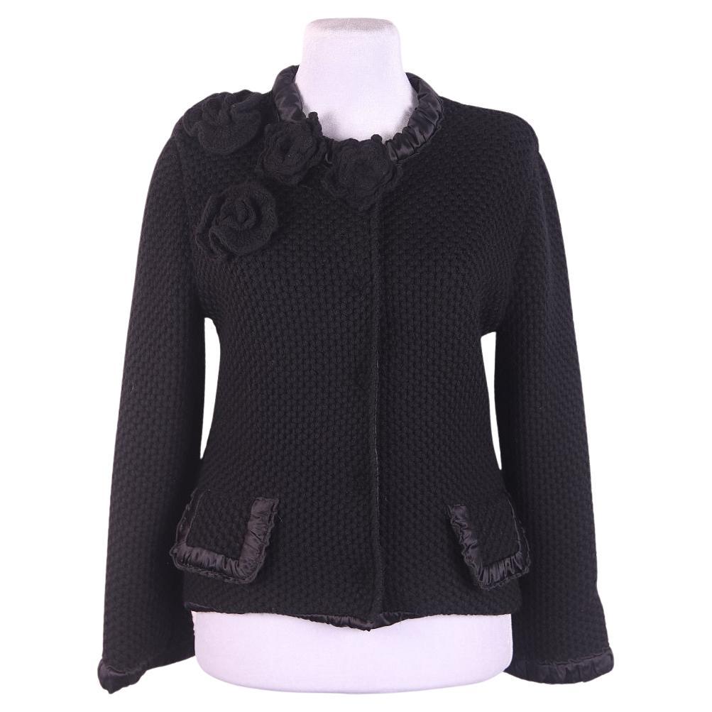 Dolce & Gabbana wool jacket with flower appliqué For Sale