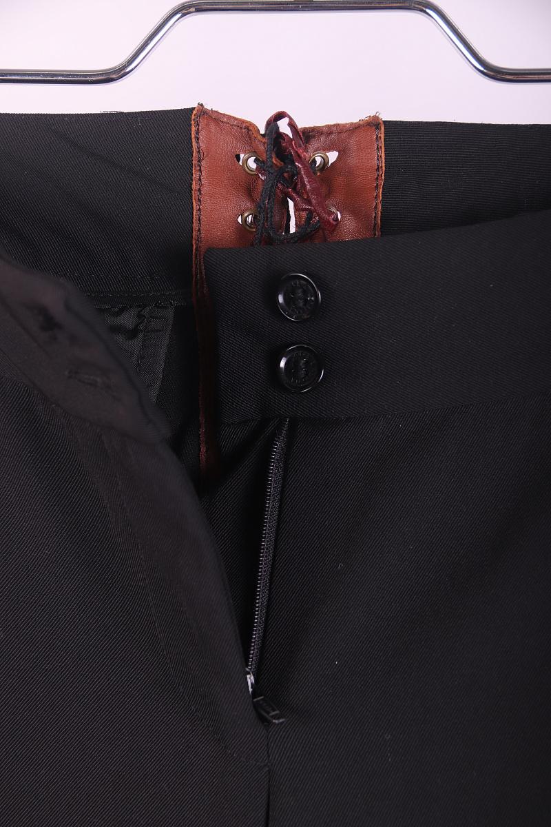 Pantalones Dolce & Gabbana de lana con cuero vintage principios de los 2000 en venta 5