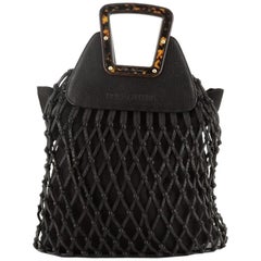 dolce and gabbana woven bag Dolce
Gabbana Woven Frame Tote Leather with Tortoise Wood