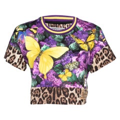 Dolce 
Gabbana x Khaled Khaled Multicolor Jersey Crop Top S