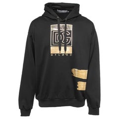 Dolce & Gabbana X UNXD Black Logo Print Jersey Hoodie 2XL