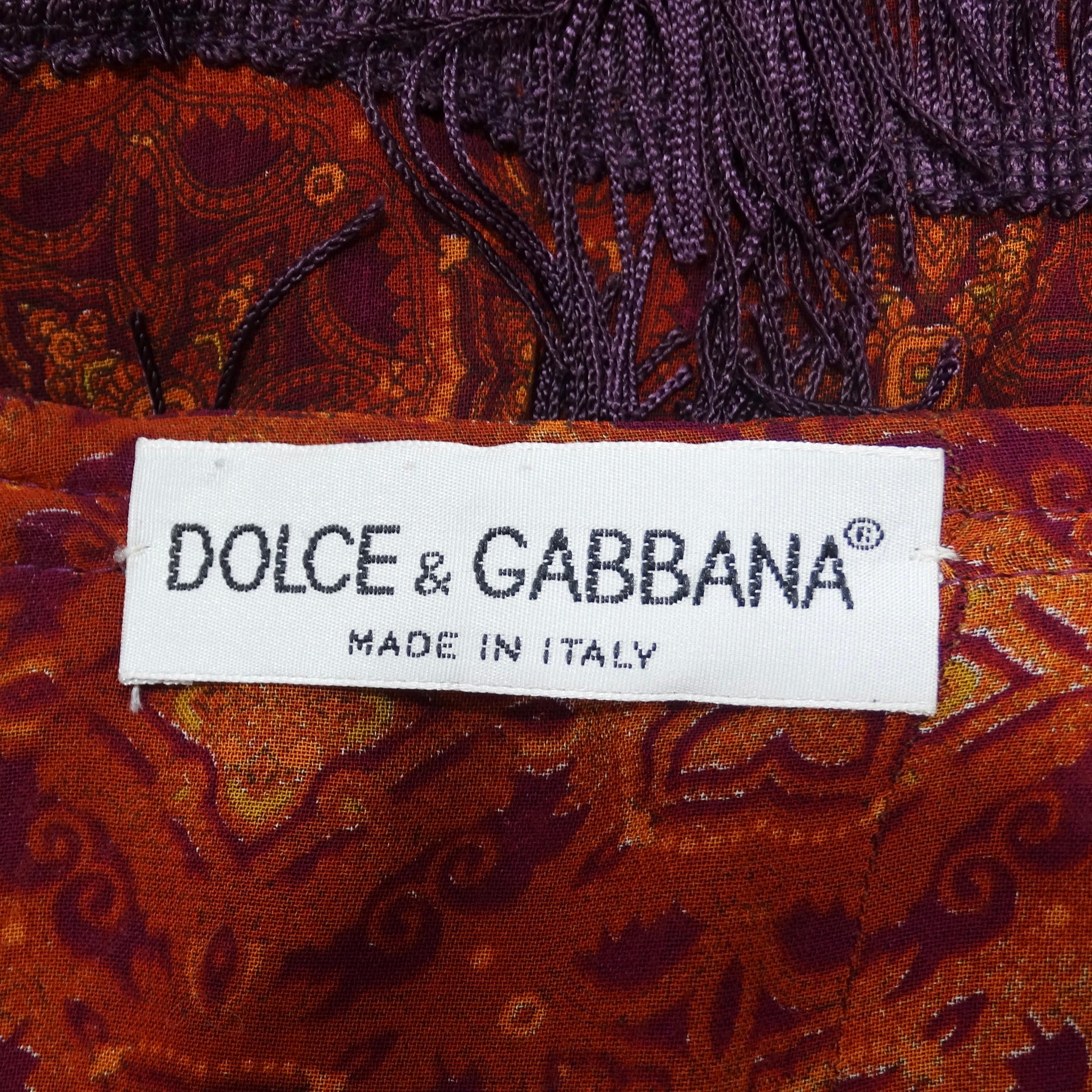 Dolce & Gabbana Y2K Maxirock mit Fransen und Maxirock im Angebot 7