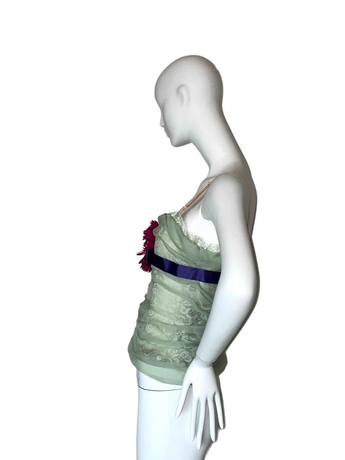 Women's DOLCE & GABBANA Y2K Vintage silk floral flower hard boned corset bustier top For Sale