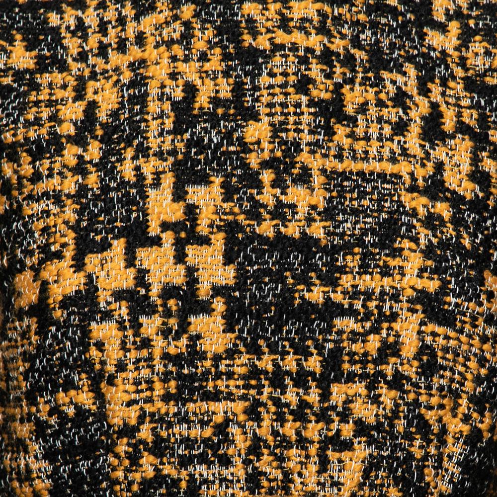 Dolce & Gabbana Yellow and Black Tweed Dress M 2