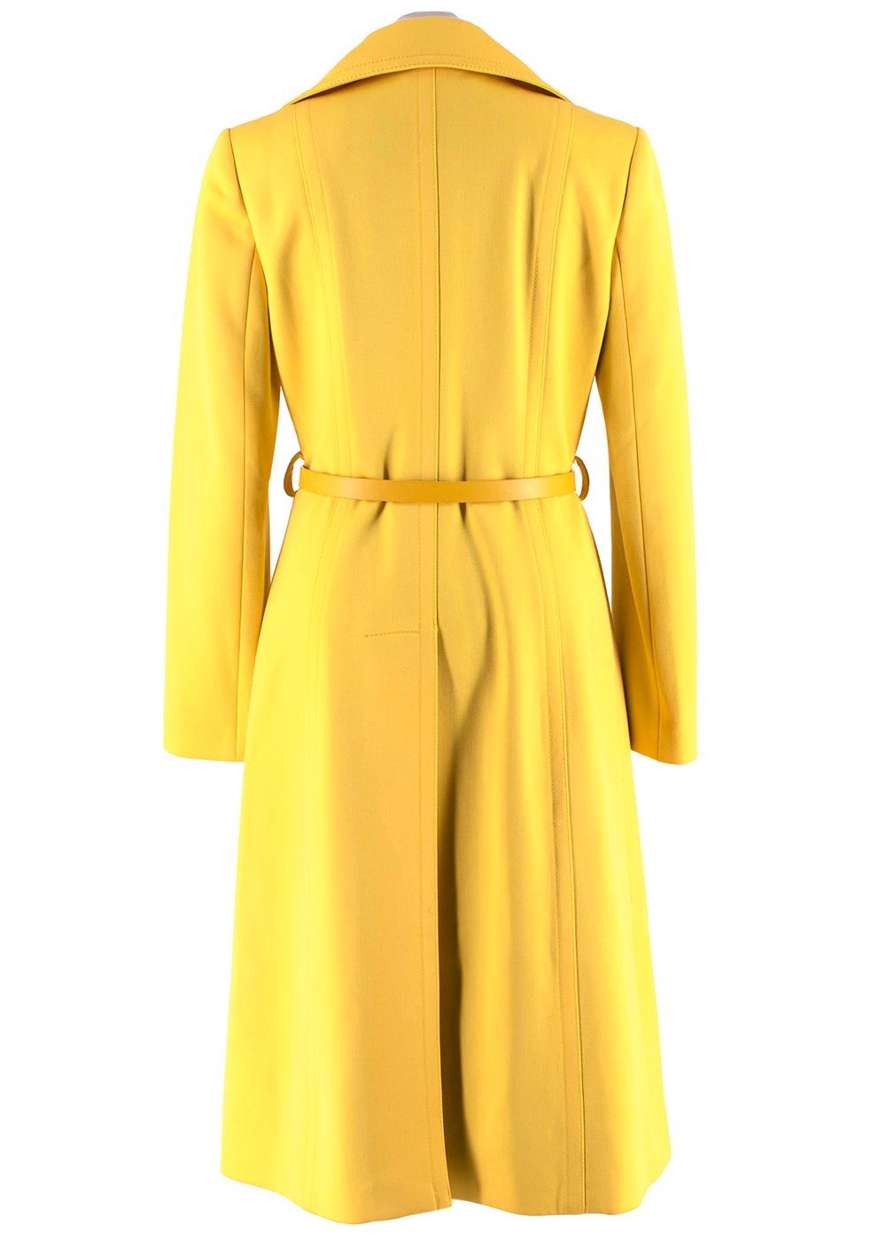 yellow cashmere coat