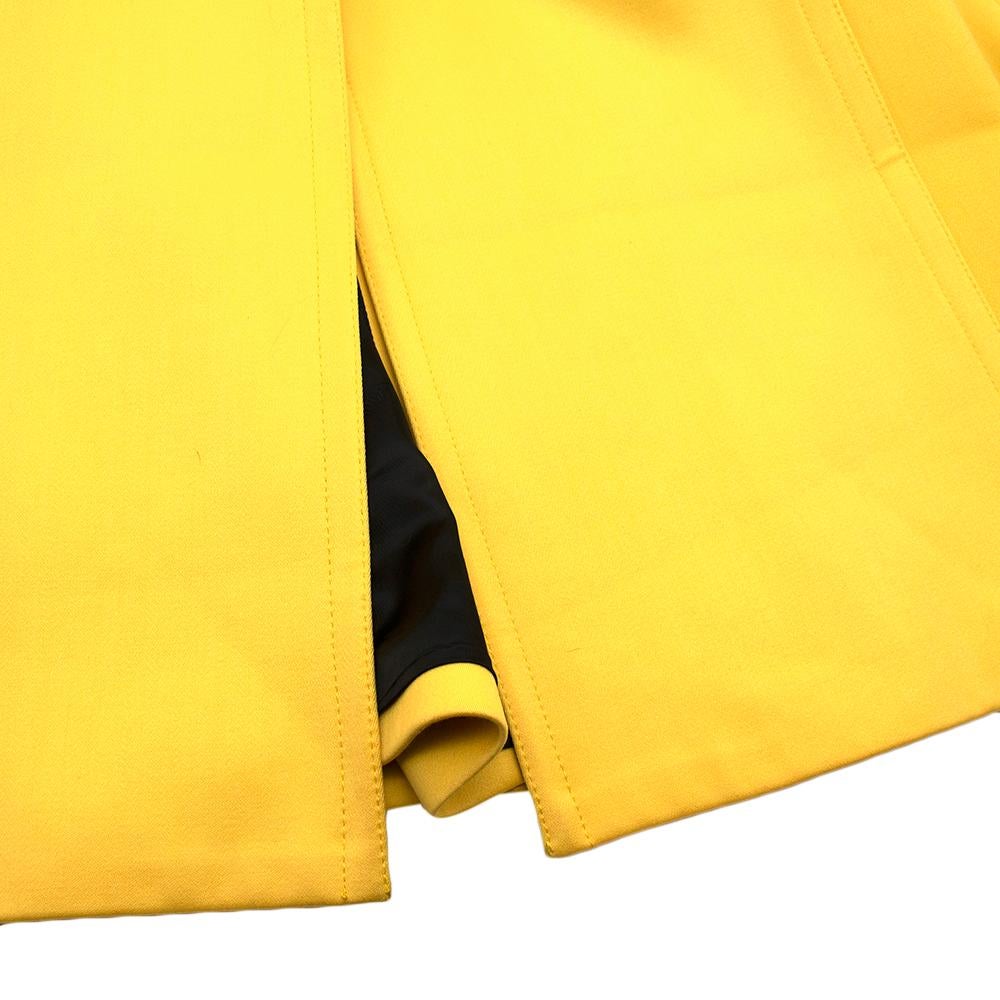 Women's or Men's Dolce & Gabbana Yellow Belted Virgin Wool & Cashmere Coat - Size US 4