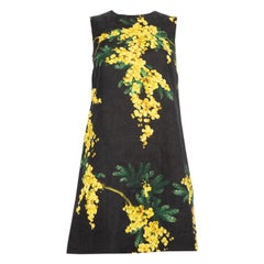 Dolce & Gabbana Vestito floreale giallo e nero taglia S