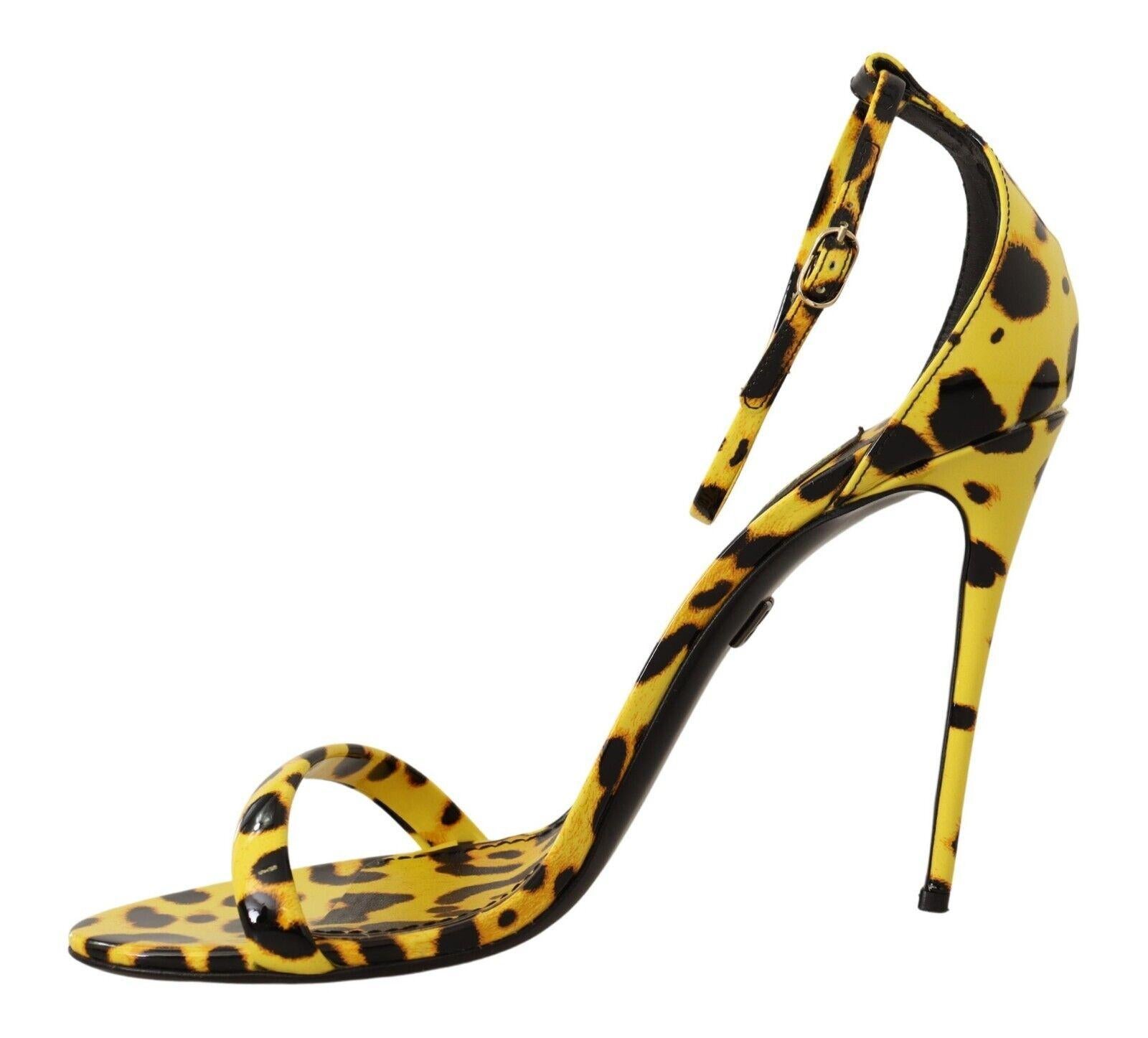 DOLCE & GABBANA

Gorgeous brand new with tags, 100% Authentic Dolce & Gabbana Yellow and black heeled sandals. Crafted from leather, this model features a buckled ankle strap, animal pattern and a black leather sole.

Model: Heels Sandals
Material: