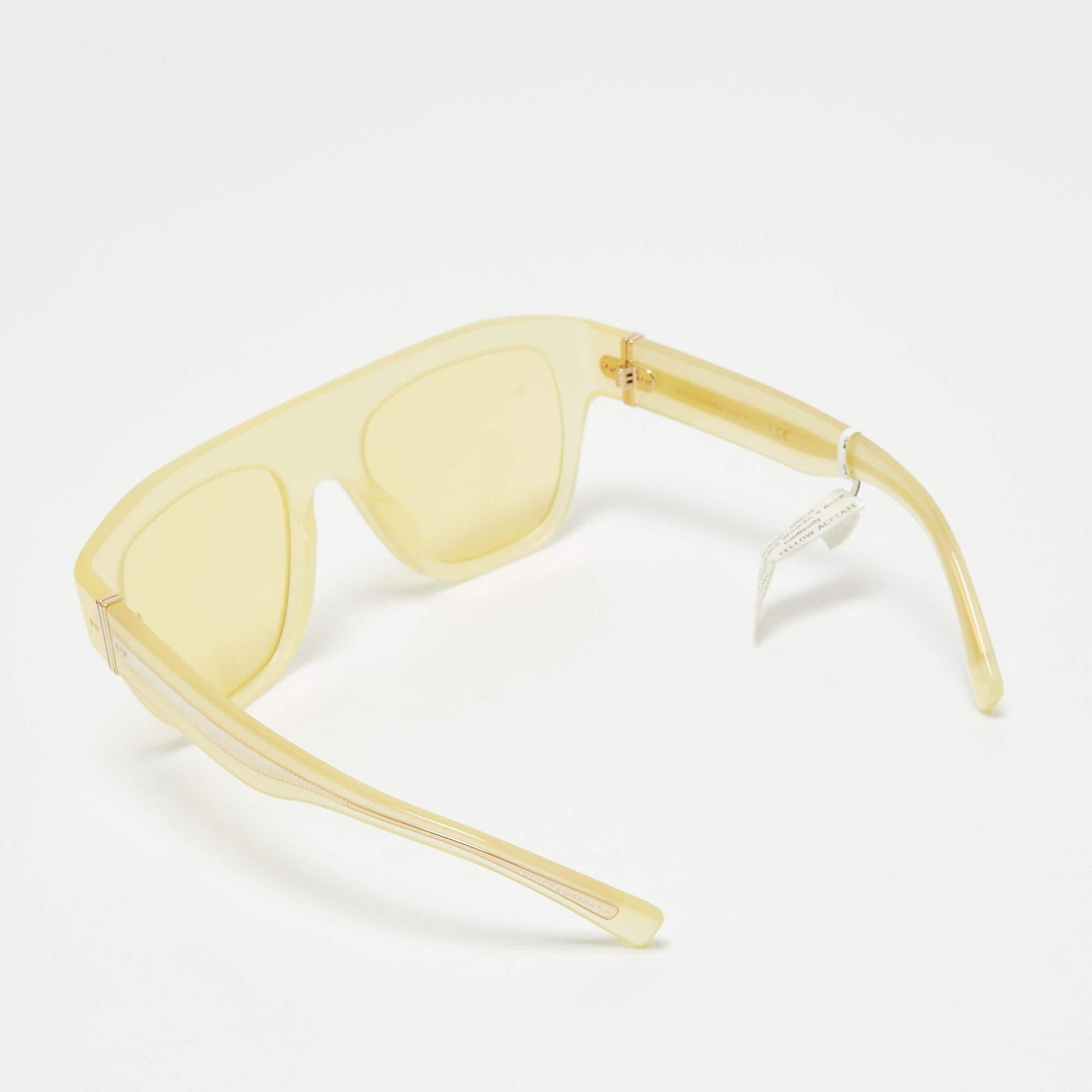 Dolce & Gabbana Giallo DG4398-F Quadrato  Occhiali da sole In condizioni Nuovo in vendita a Dubai, Al Qouz 2