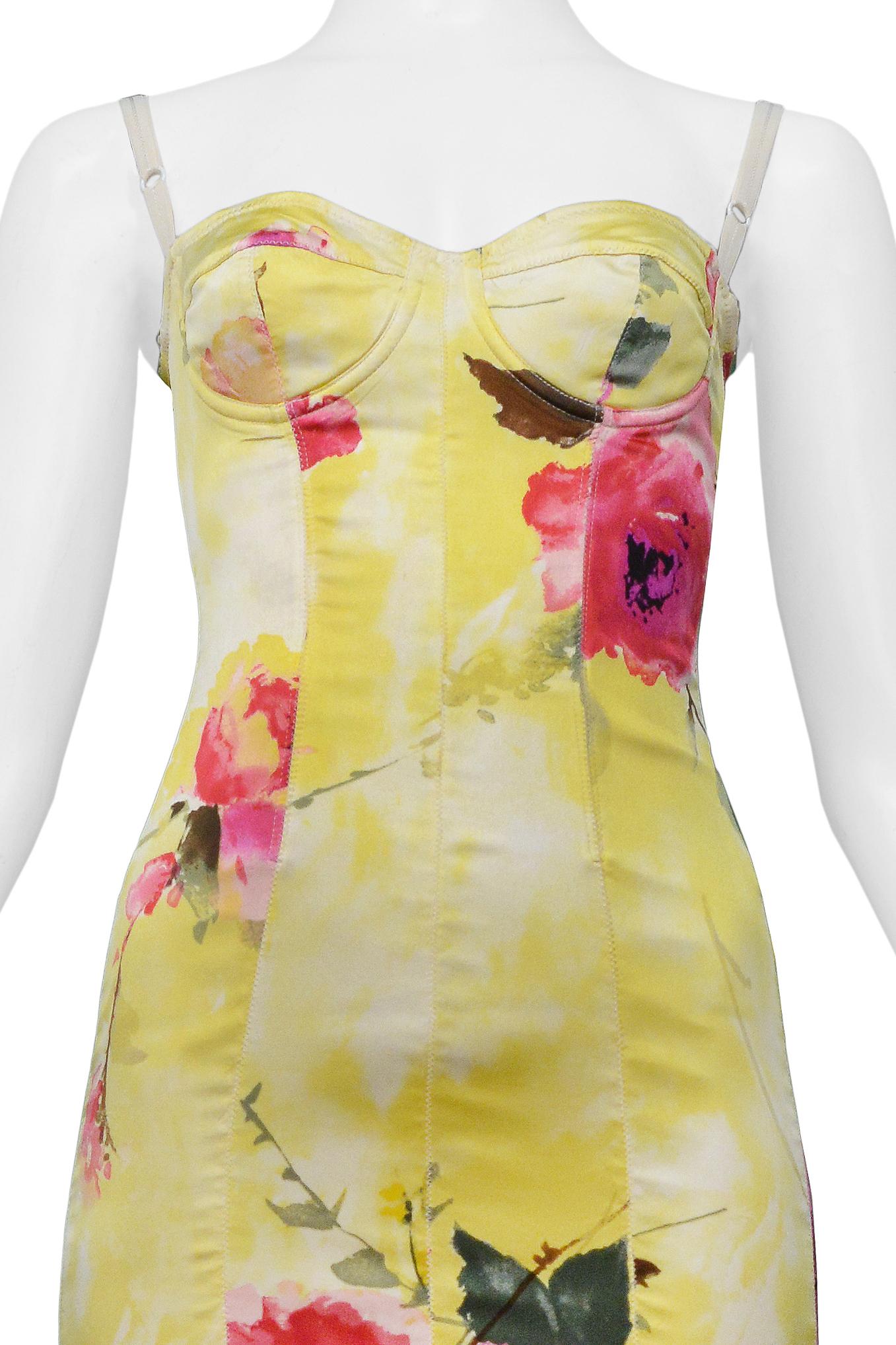 dolce and gabbana yellow floral dress