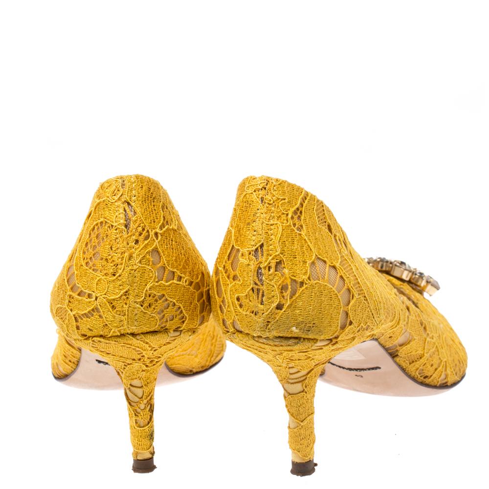 yellow lace heels