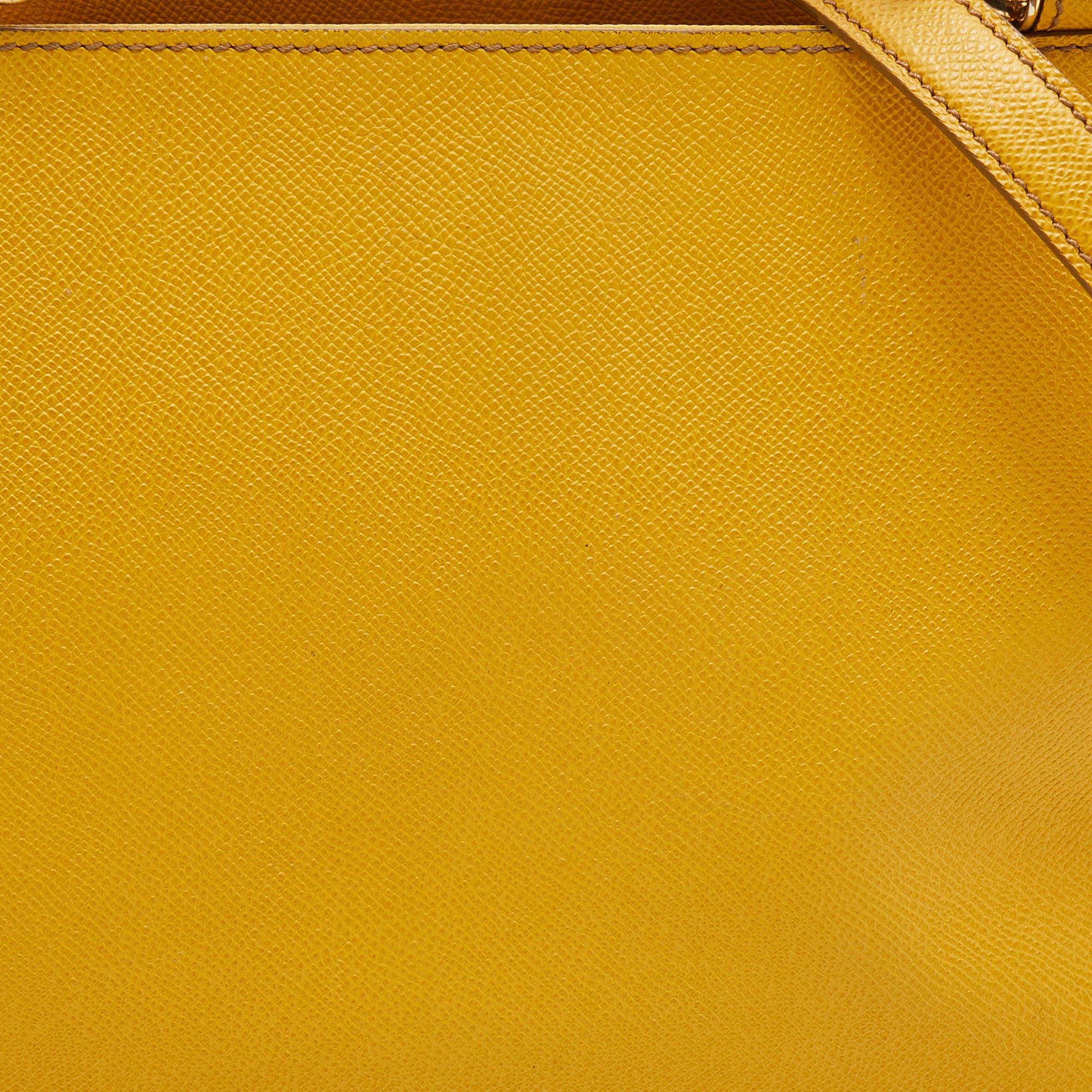 Dolce & Gabbana Yellow Leather Miss Sicily Shopper Tote 2