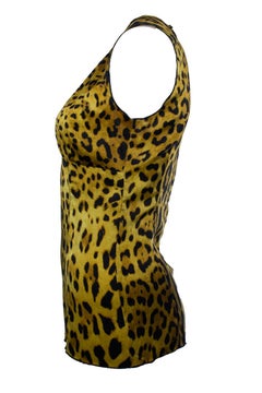 Dolce & Gabbana, yellow leopard printed top