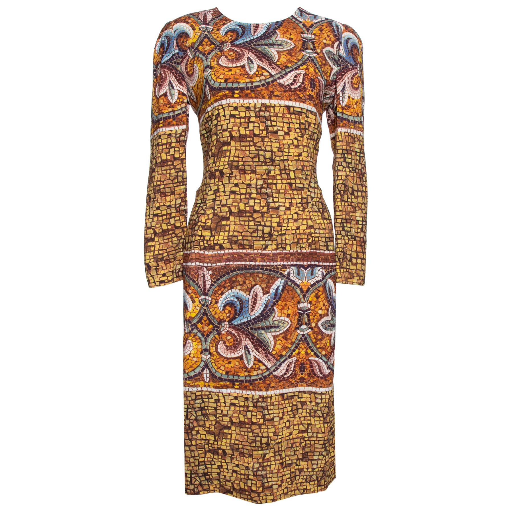 dolce gabbana mosaic dress