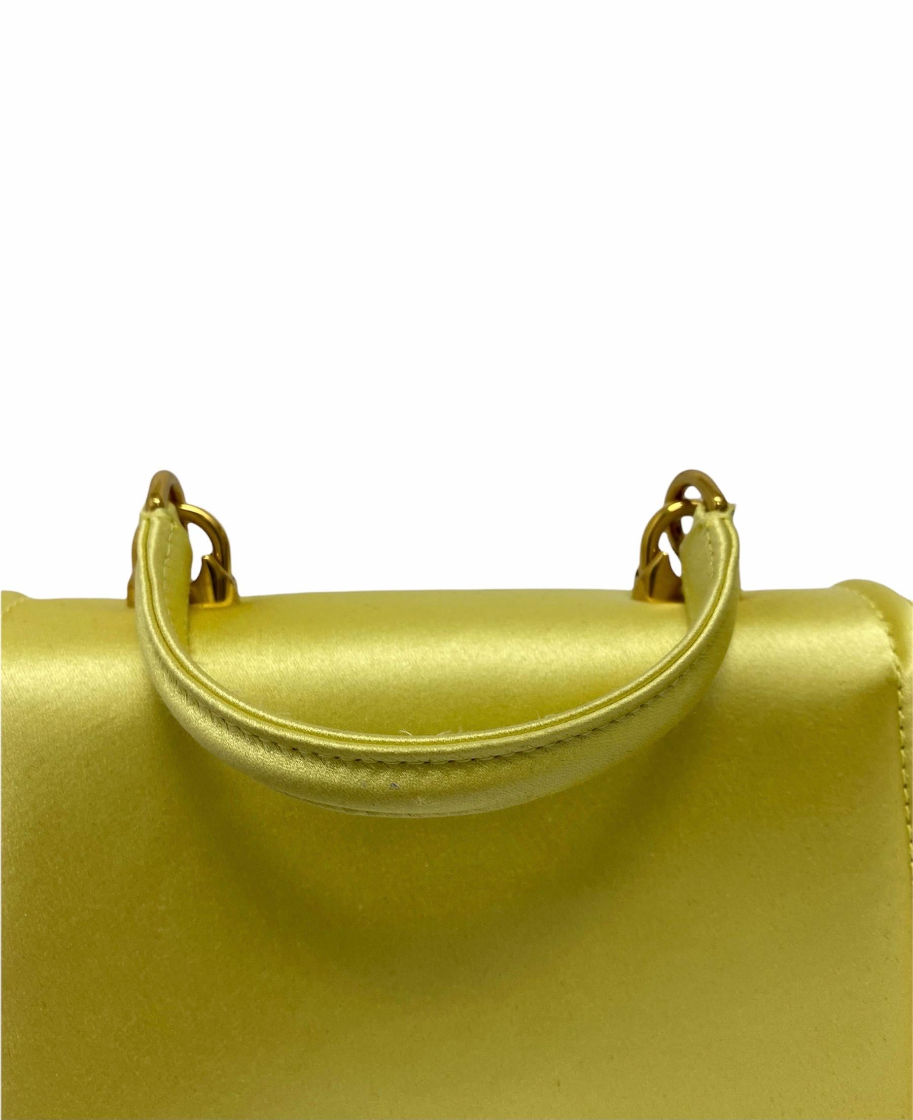 satin yellow bag