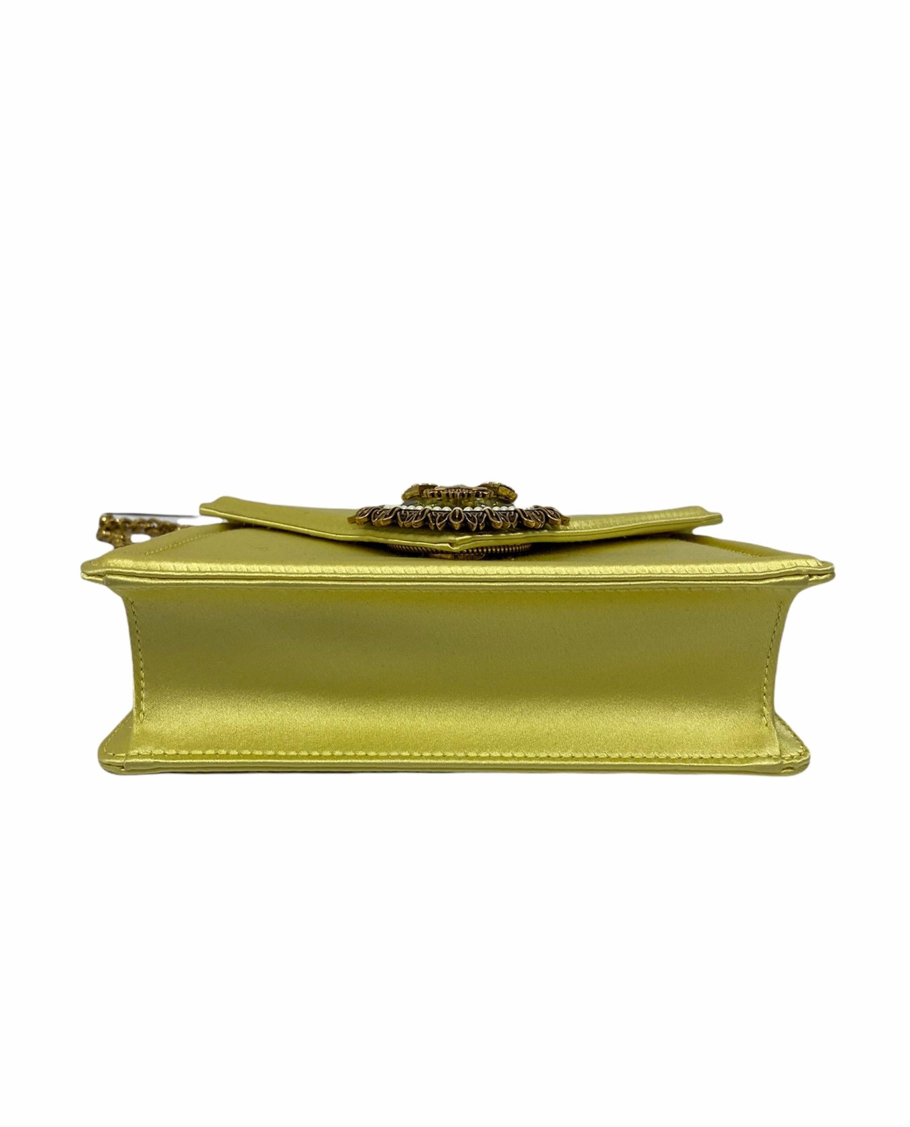 yellow satin bag