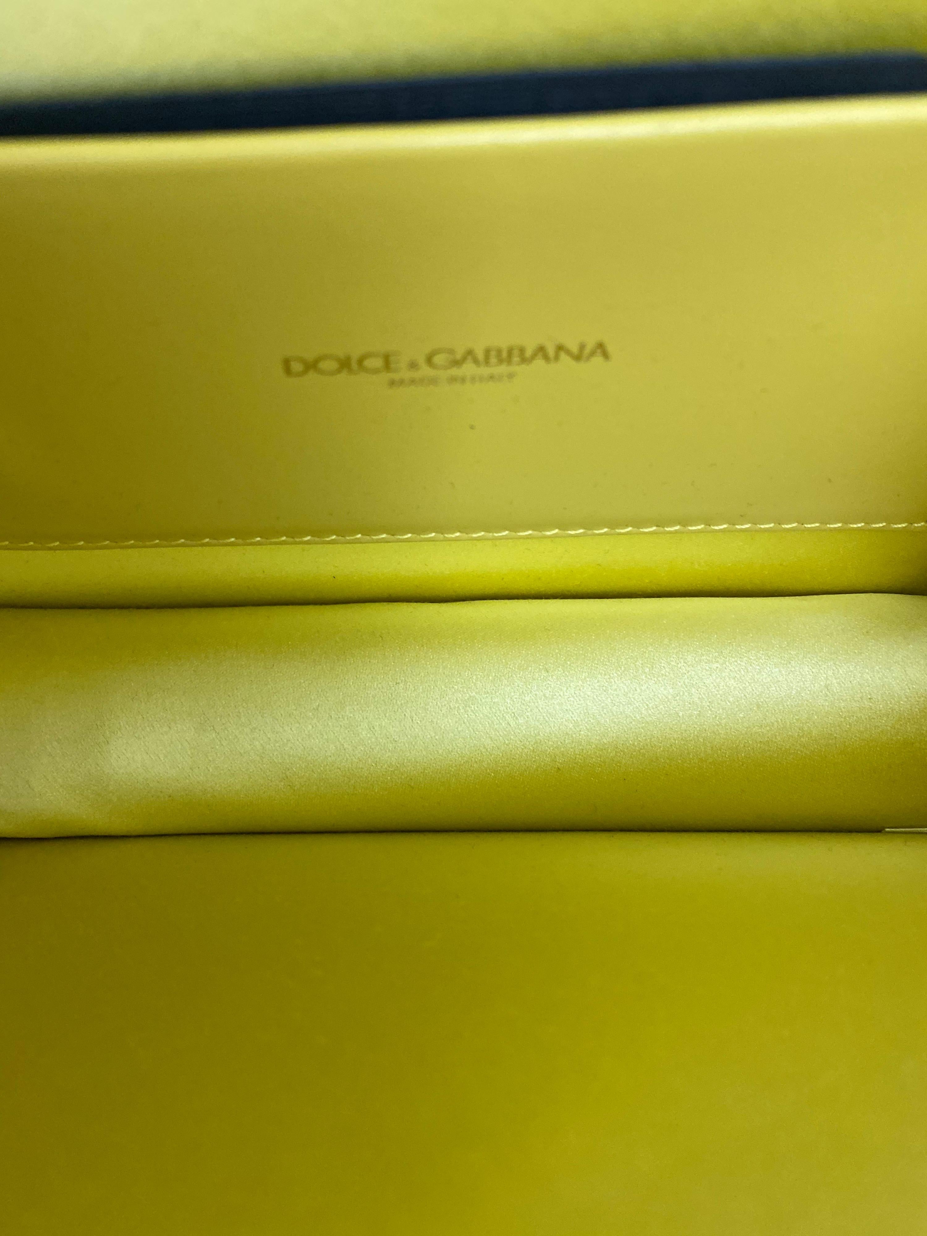 Dolce & Gabbana Yellow Satin Devotion Bag 1
