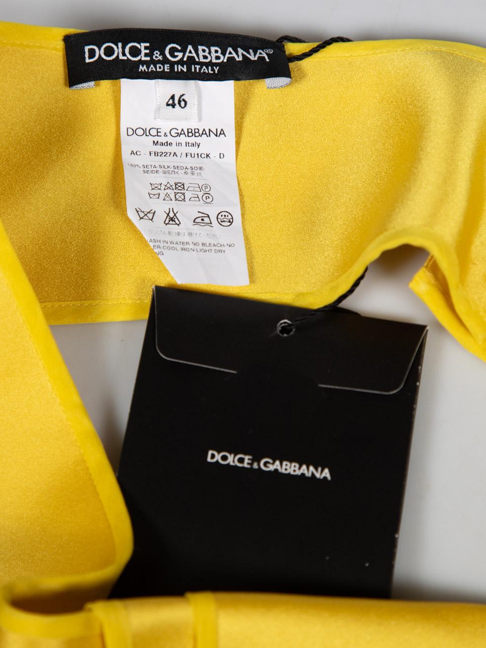 Dolce & Gabbana Yellow Silk Belt For Sale 3