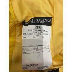 Dolce & Gabbana Yellow Silk Bow Maxi Dress Sz.38