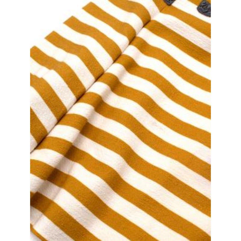 Dolce & Gabbana Yellow Striped Embellished Midi Dress 4