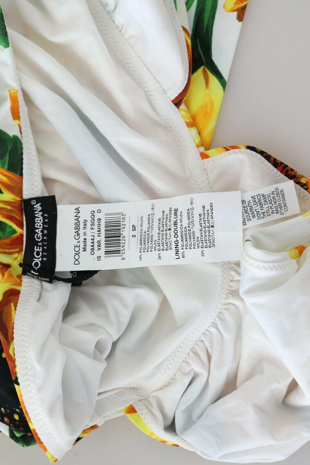 Dolce & Gabbana Yellow Sunflower One-piece Swimsuit Bikini Swimwear Beachwear  In New Condition For Sale In WELWYN, GB