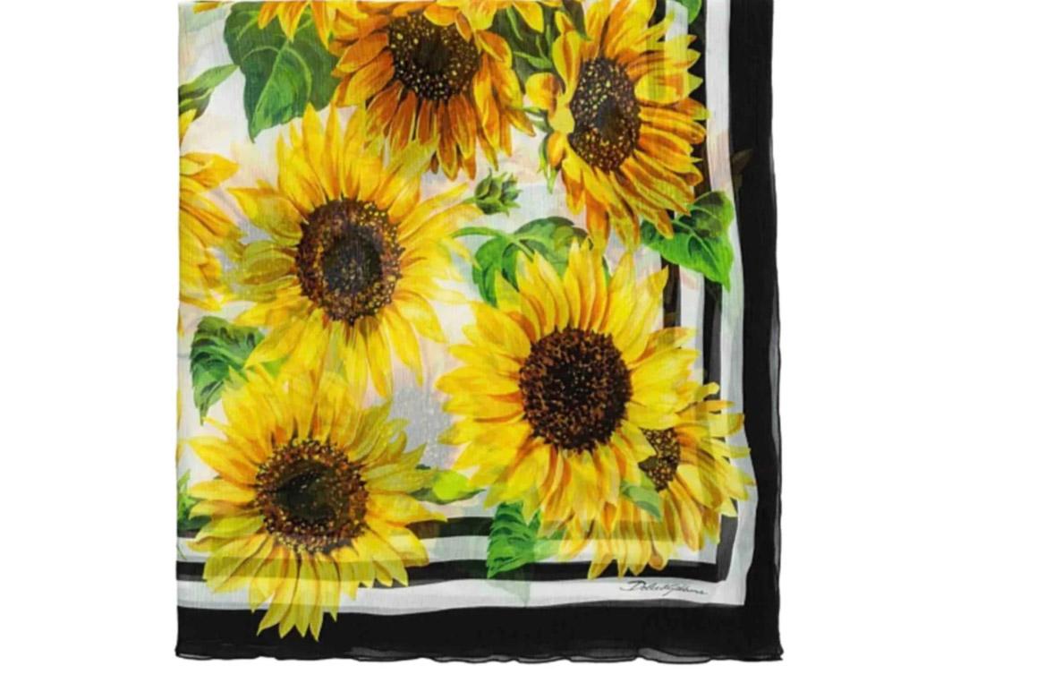 sunflower silk scarf