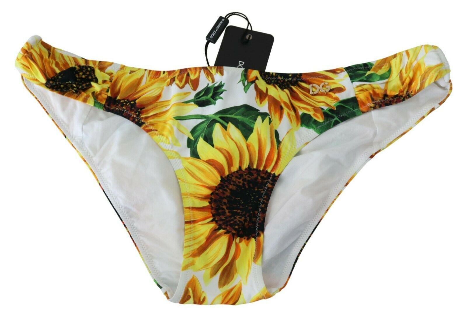 Dolce & Gabbana Yellow Sunflower Two-piece Swimsuit Bikini Swimwear Beachwear  For Sale 1