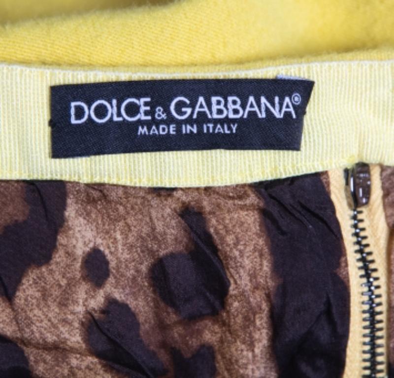 Dolce & Gabbana Falda lápiz de lana amarilla S en Bueno estado para la venta en Dubai, Al Qouz 2