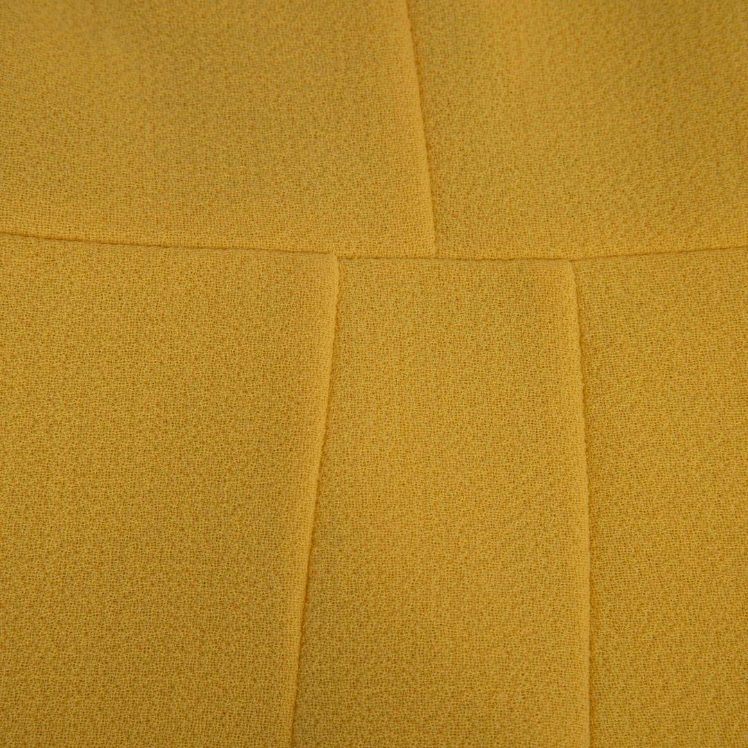 Women's Dolce & Gabbana Yellow Wool Square Neck Mini Dress Size S For Sale
