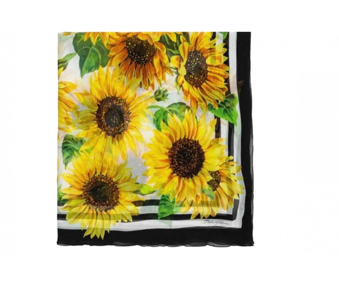 sunflower silk scarf