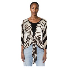 Dolce & Gabbana Zebra Print Strickjacke Größe M