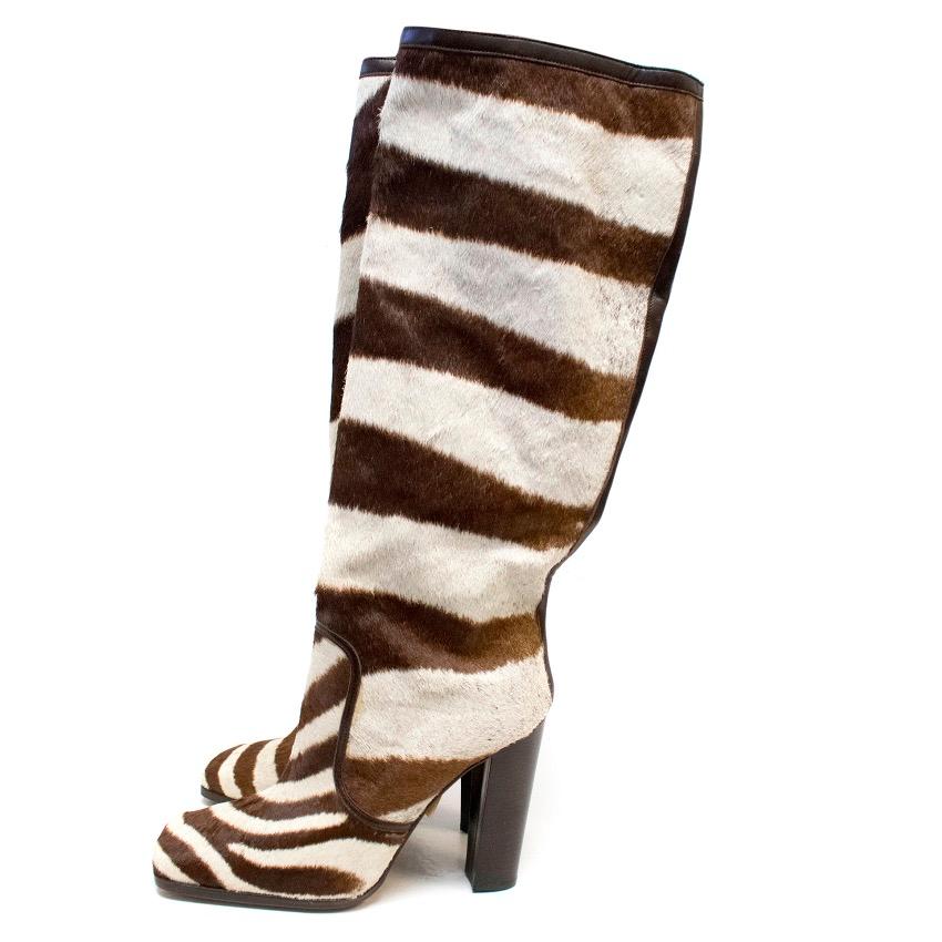 brown zebra boots