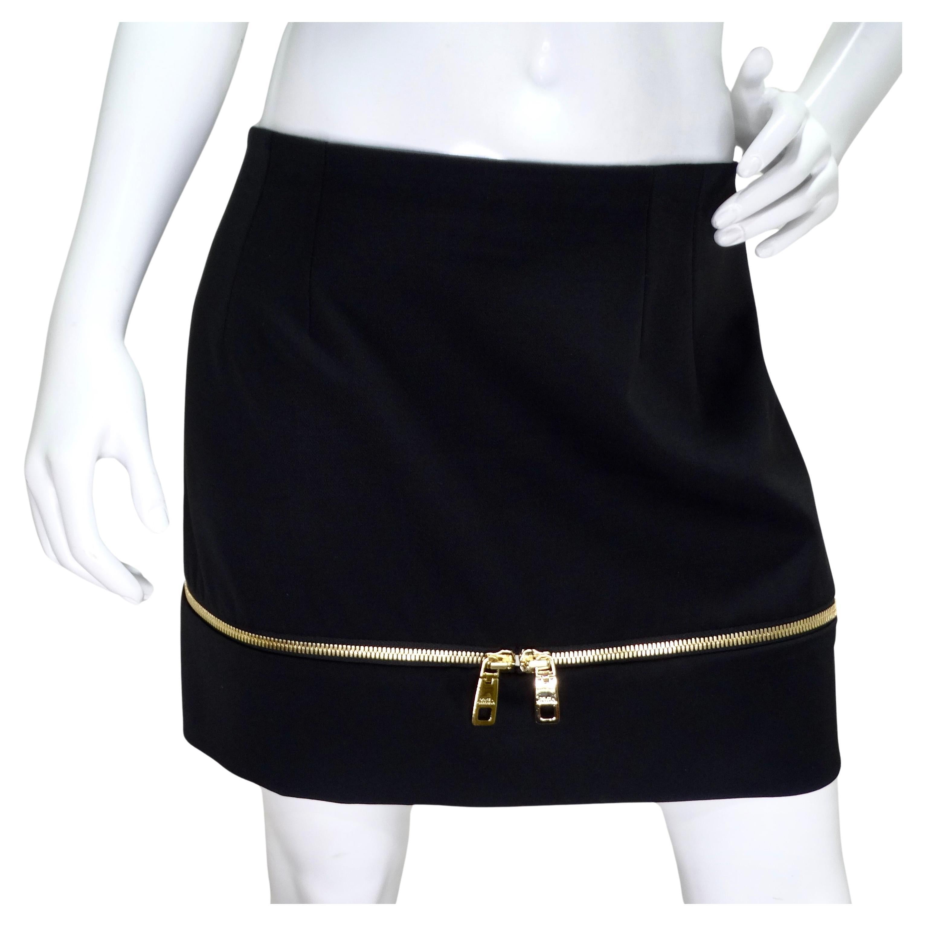 Dolce & Gabbana Zip Detail A-Line Skirt