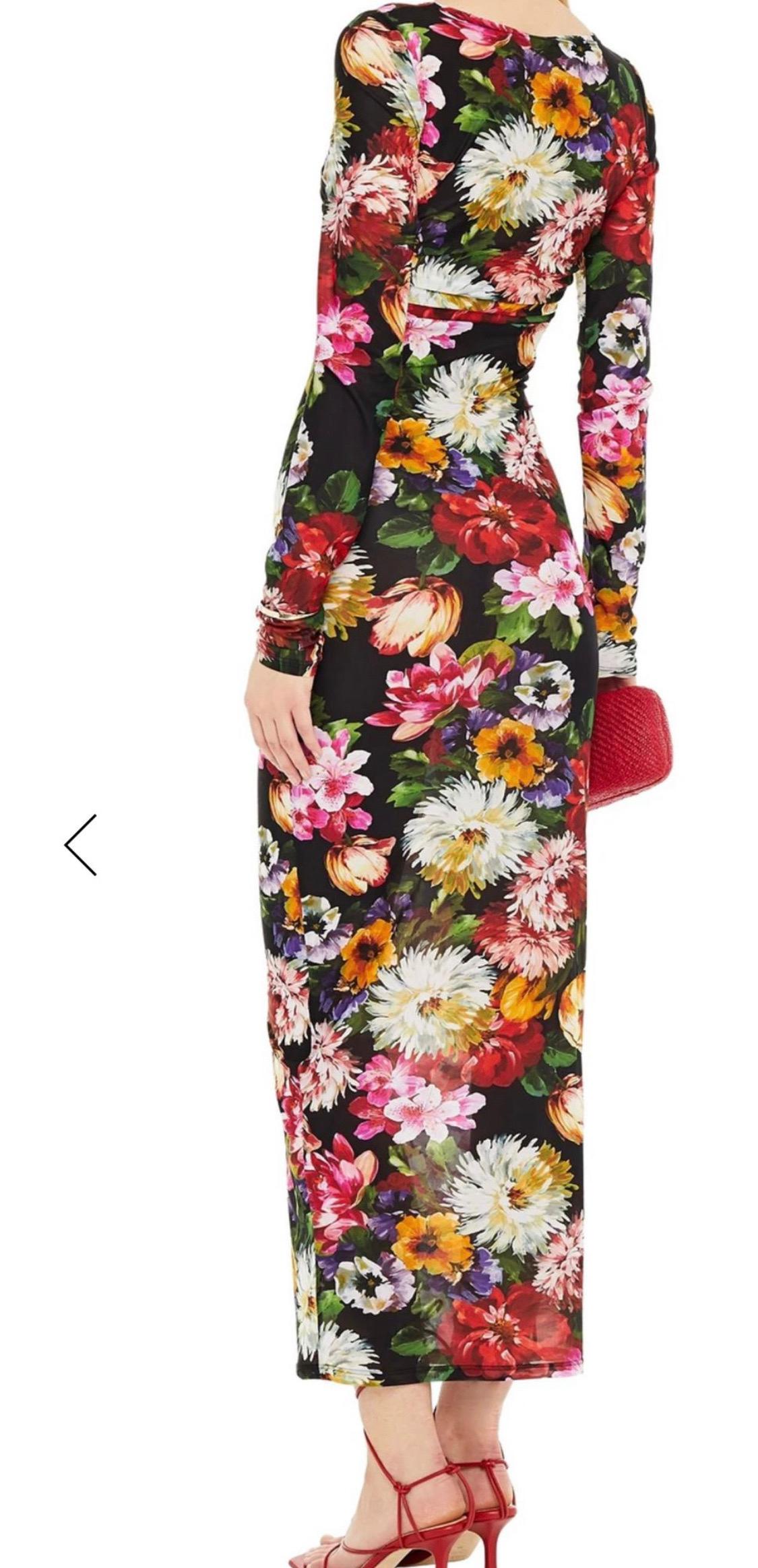 Dolce & Gabbana
Colorful sheer maxi multicolor floral dress In New Condition In WELWYN, GB